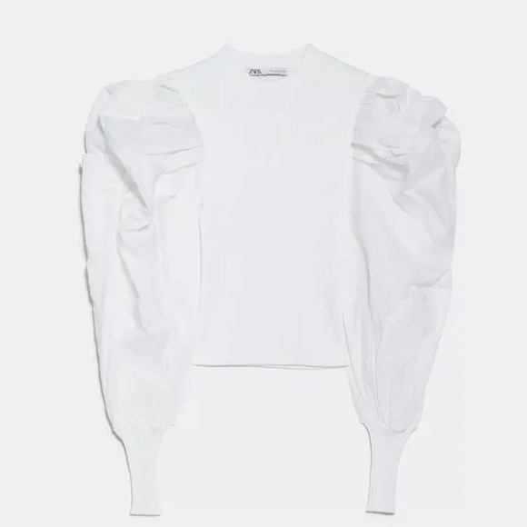 ZARA COMBINATION KNIT TOP SIZE M           🌸Bloggers Favorite🌸 - Picture 13 of 14